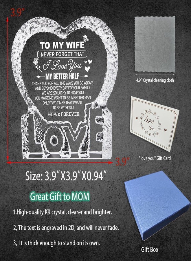 K-MLICE from Husband, Gifts for Her Unique Heart Crystal Gifts for Women from Husband - Image 4