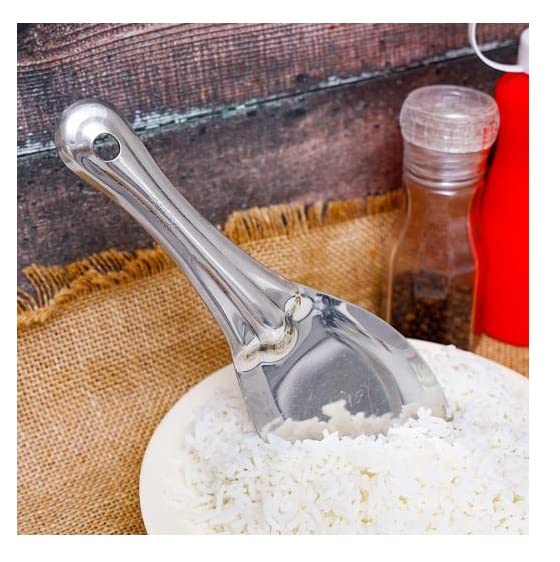 IMREX 2PC Stainless Steel Rice Serving Spoons | Heavy Kitchen Tool | Rice Serving Spoon | Rice Kadchi | Chawal Kadchi | Serving Spoon (Set of 2) - Image 3