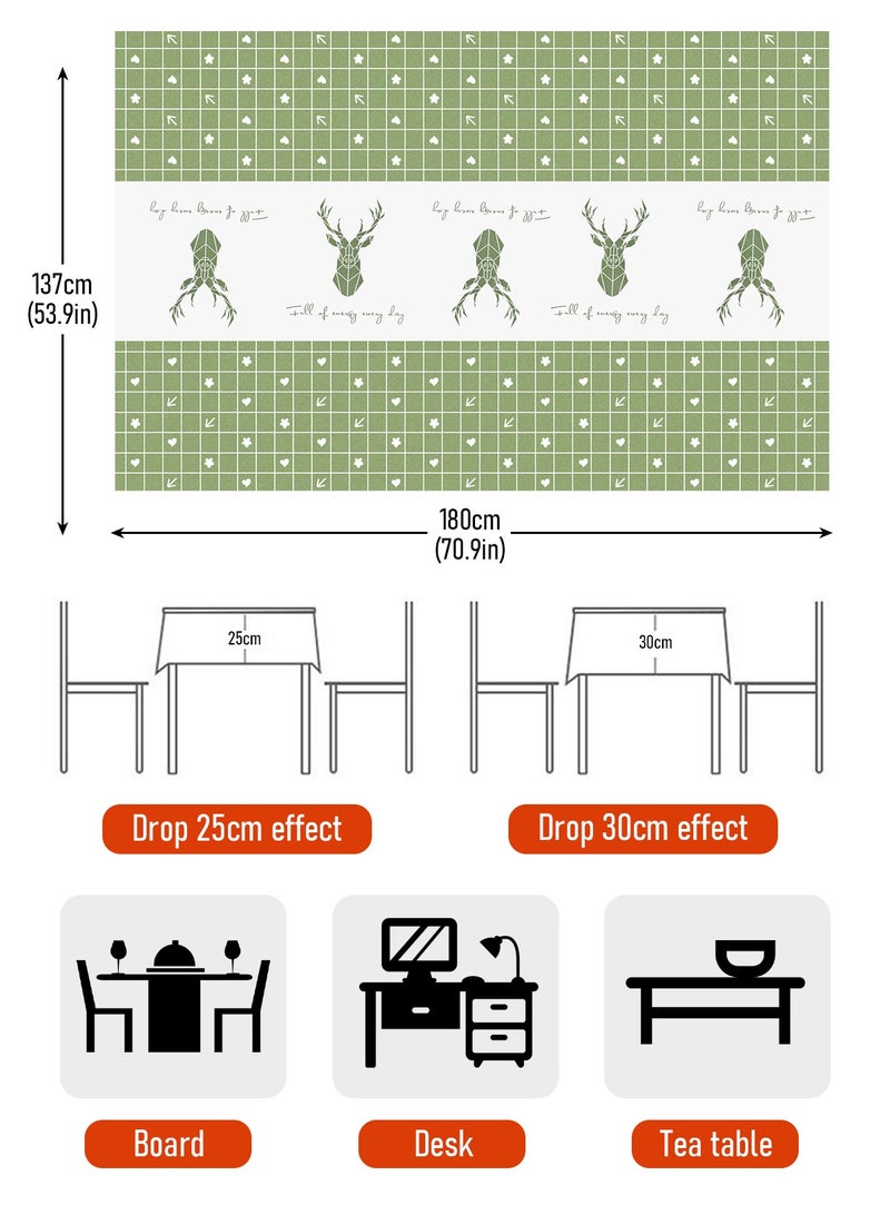 HomarKet Disposable Plastic Tablecloth 4 Pack 137x180cm Reusable Rectangle Table Covers, Wrinkle Free Waterproof Table cloth Perfect for Parties and Events (Pattern Checkered) - Image 4