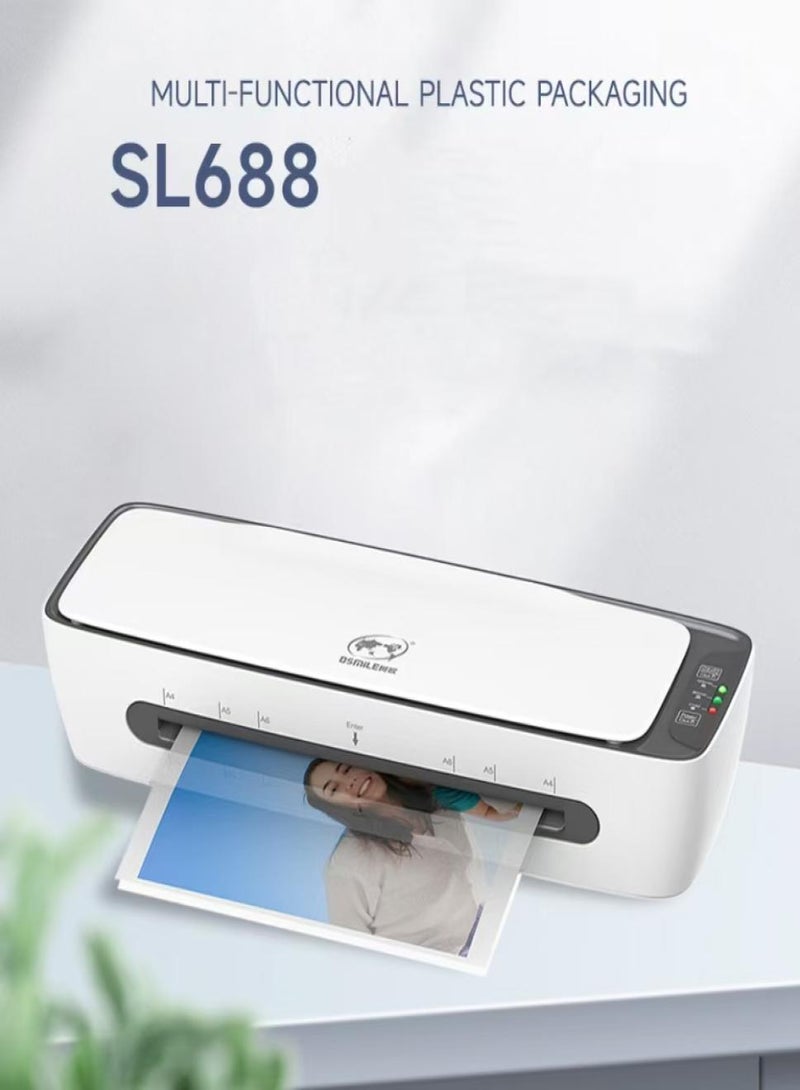OSMILE Upgraded 1 Min Fastest Warm-Up  Laminating Machine, 9 Inch for A4/A5/A6 Laminator Machine,6 in 1 Thermal Laminator for Home Office School Use，Paper Trimmer,Corner Rounder (With Laminating Pouches)  - Image 1