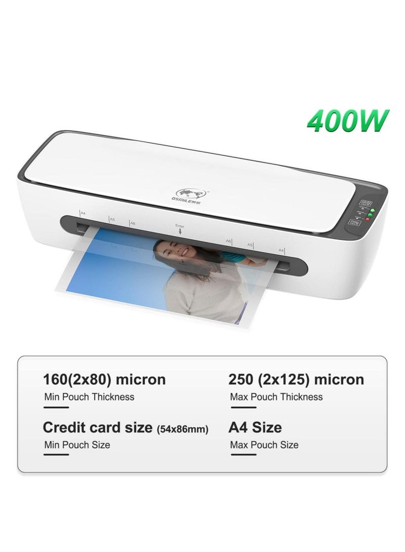 OSMILE Upgraded 1 Min Fastest Warm-Up  Laminating Machine, 9 Inch for A4/A5/A6 Laminator Machine,6 in 1 Thermal Laminator for Home Office School Use，Paper Trimmer,Corner Rounder (With Laminating Pouches)  - Image 3