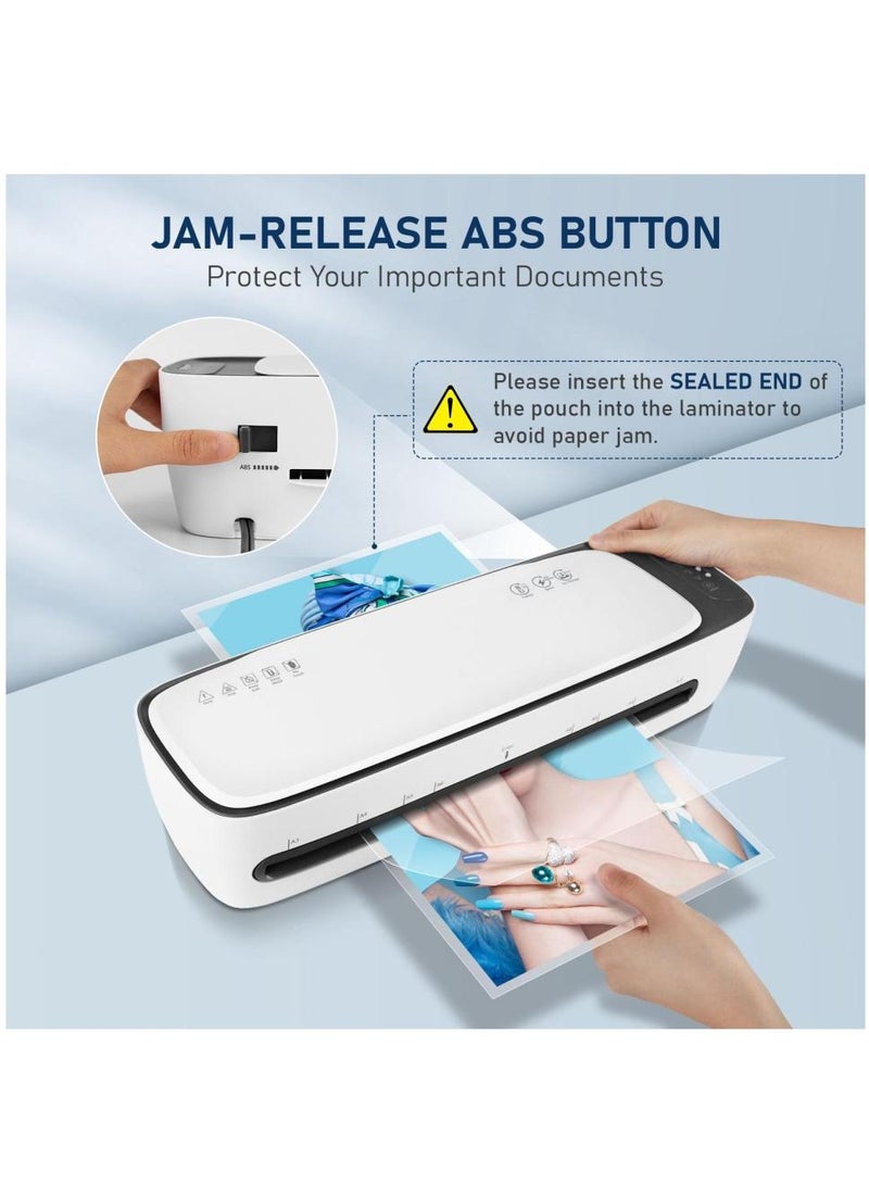 OSMILE Upgraded 1 Min Fastest Warm-Up  Laminating Machine, 9 Inch for A4/A5/A6 Laminator Machine,6 in 1 Thermal Laminator for Home Office School Use，Paper Trimmer,Corner Rounder (With Laminating Pouches)  - Image 5
