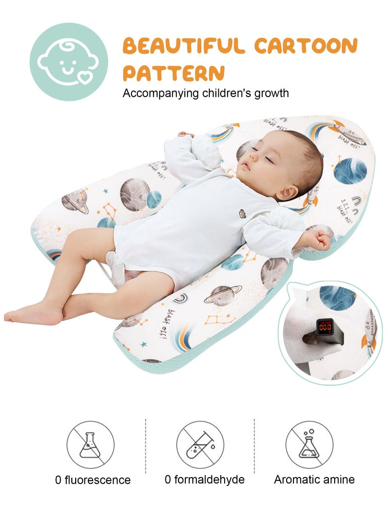 أوربازار وسادة تشكيل رأس الطفل، تصحيح ومنع انحراف الرأس، وسادة مريحة للأطفال حديثي الولادة، وسادة نوم مضادة للارتعاش، للاستخدام المزدوج في الشتاء والصيف، للأطفال من عمر 0 ​​إلى 36 شهرًا - Image 3