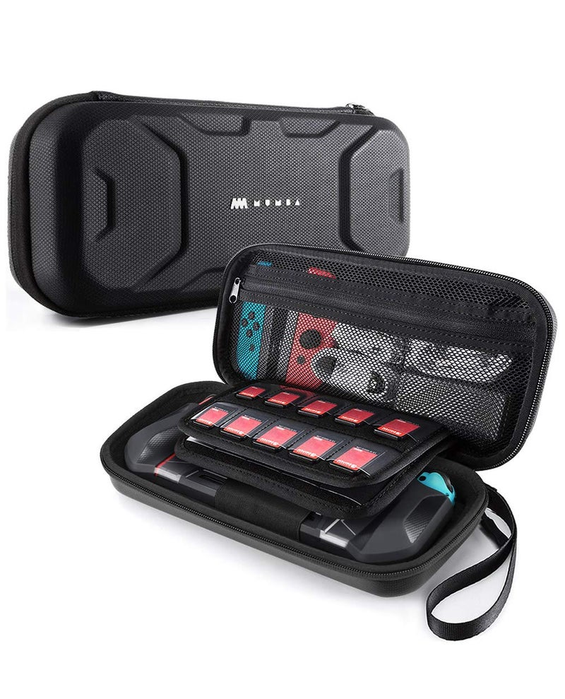 Mumba Switch Carrying Case for Nintendo Switch OLED & Nintendo Switch 2017, [Plus Version][Fits Protective Cases] Protective Hard Shell Travel Carry handbag Pouch for Blade/Battle/Rugged Case(Black) - Image 1