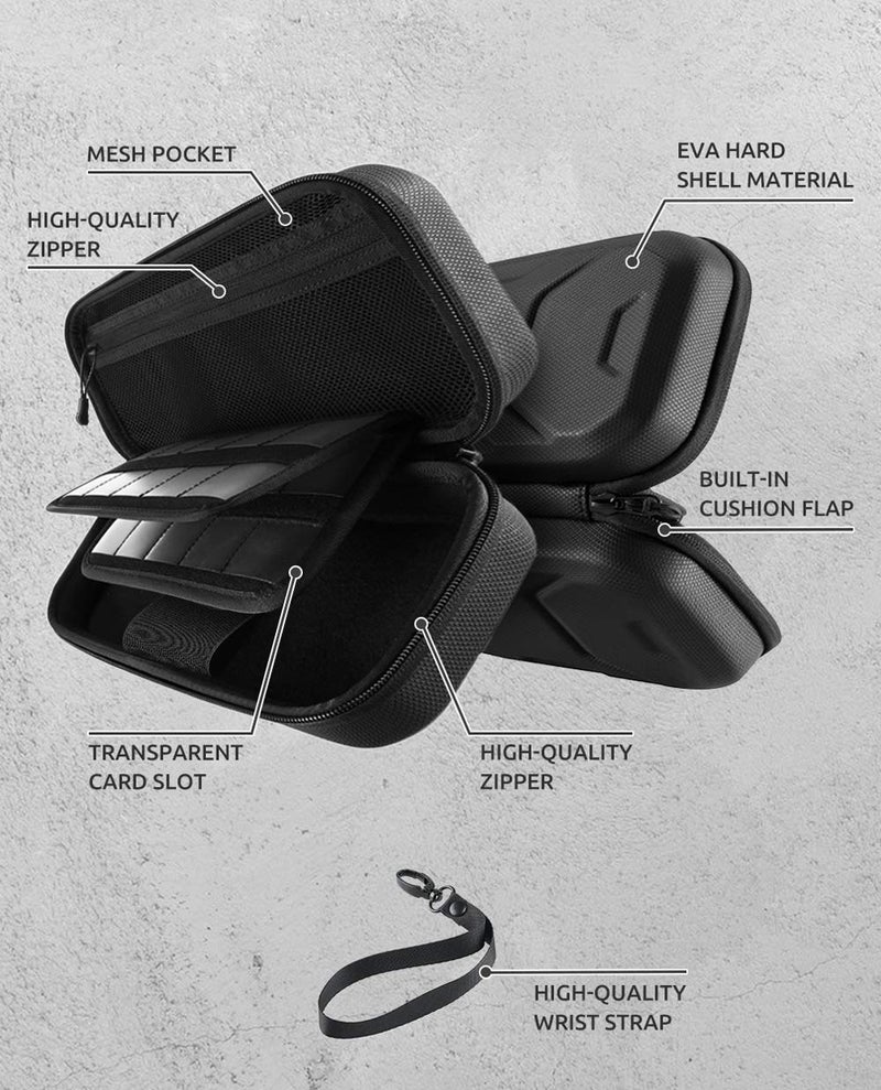 Mumba Switch Carrying Case for Nintendo Switch OLED & Nintendo Switch 2017, [Plus Version][Fits Protective Cases] Protective Hard Shell Travel Carry handbag Pouch for Blade/Battle/Rugged Case(Black) - Image 5