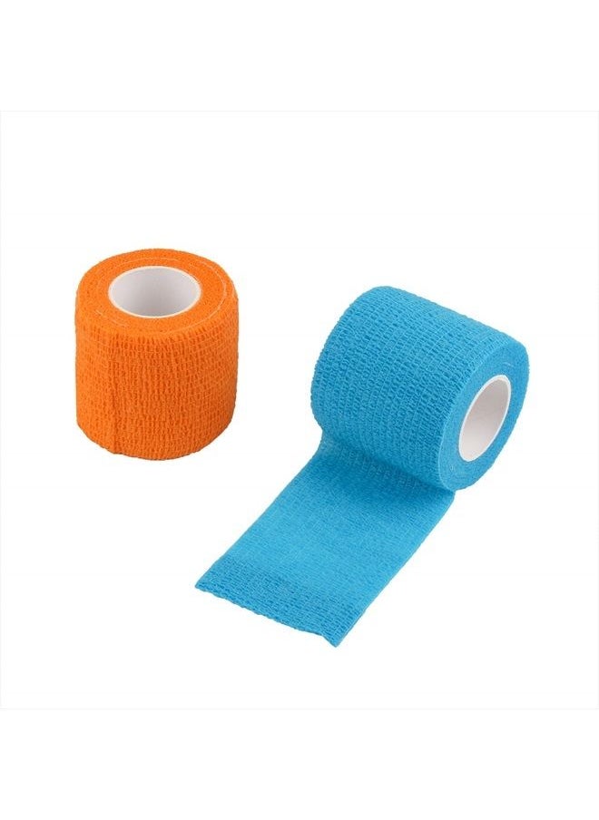 Mooerca - 12 Pack Self Adherent Cohesive Wrap Bandages 2 Inches X 5 Yards, First Aid Tape, Elastic Self Adhesive Tape, Athletic, Sports wrap Tape, Bandage Wrap for Sports, Wrist, Ankle (Rainbow) - Image 1