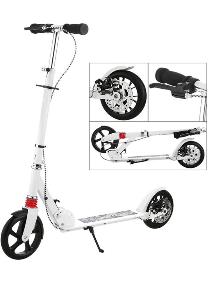 GT-WHEEL Adult Kick Scooter All Aluminum Body All Terrain Rubber Wheel For Teenagers and Adults Hand Disc Break and Foot Break Carrying Weight Capacity up to 100KG - Image 4