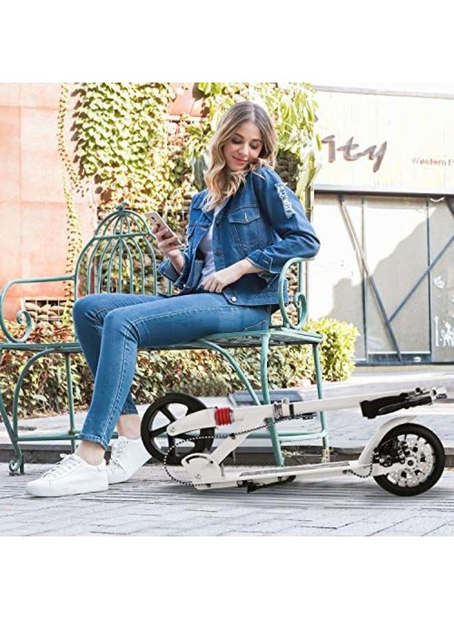 GT-WHEEL Adult Kick Scooter All Aluminum Body All Terrain Rubber Wheel For Teenagers and Adults Hand Disc Break and Foot Break Carrying Weight Capacity up to 100KG - Image 2