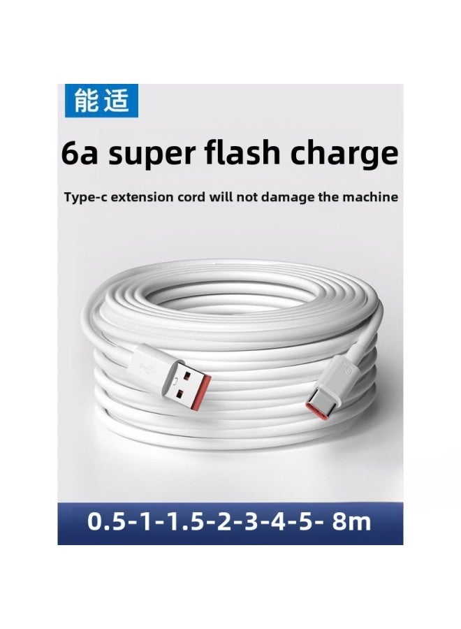 Suitable For Typec Data Cable Extension 6A Fast Charging Huawei 66w Xiaomi Vivo Android Charging Line-Color:【collect + Add To Cart To Enjoy Two-year Free Replacement】 +1.5m - Image 2