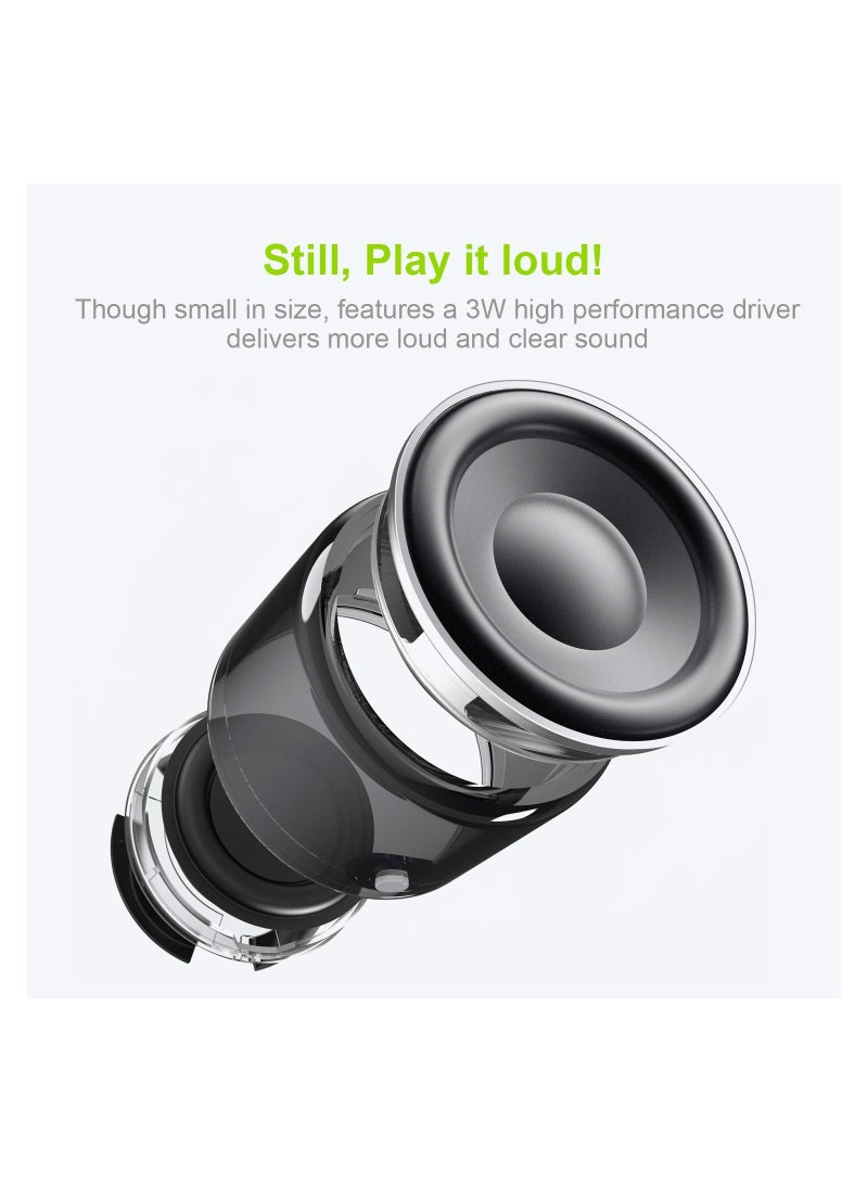 SOLARAE Portable Bluetooth Speaker with Custom Bass Radiator Brief Design IP67 Waterproof Perfect Mini Speaker for Shower Room Bike Car - Image 3