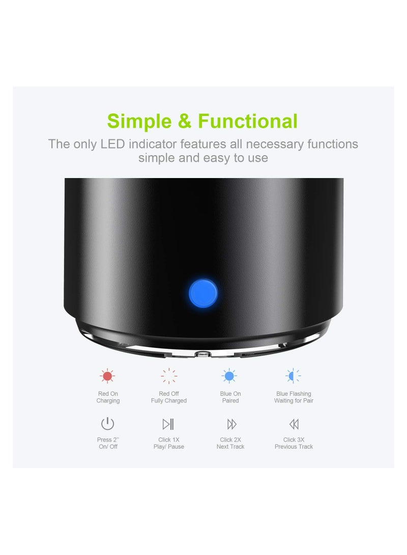 SOLARAE Portable Bluetooth Speaker with Custom Bass Radiator Brief Design IP67 Waterproof Perfect Mini Speaker for Shower Room Bike Car - Image 4