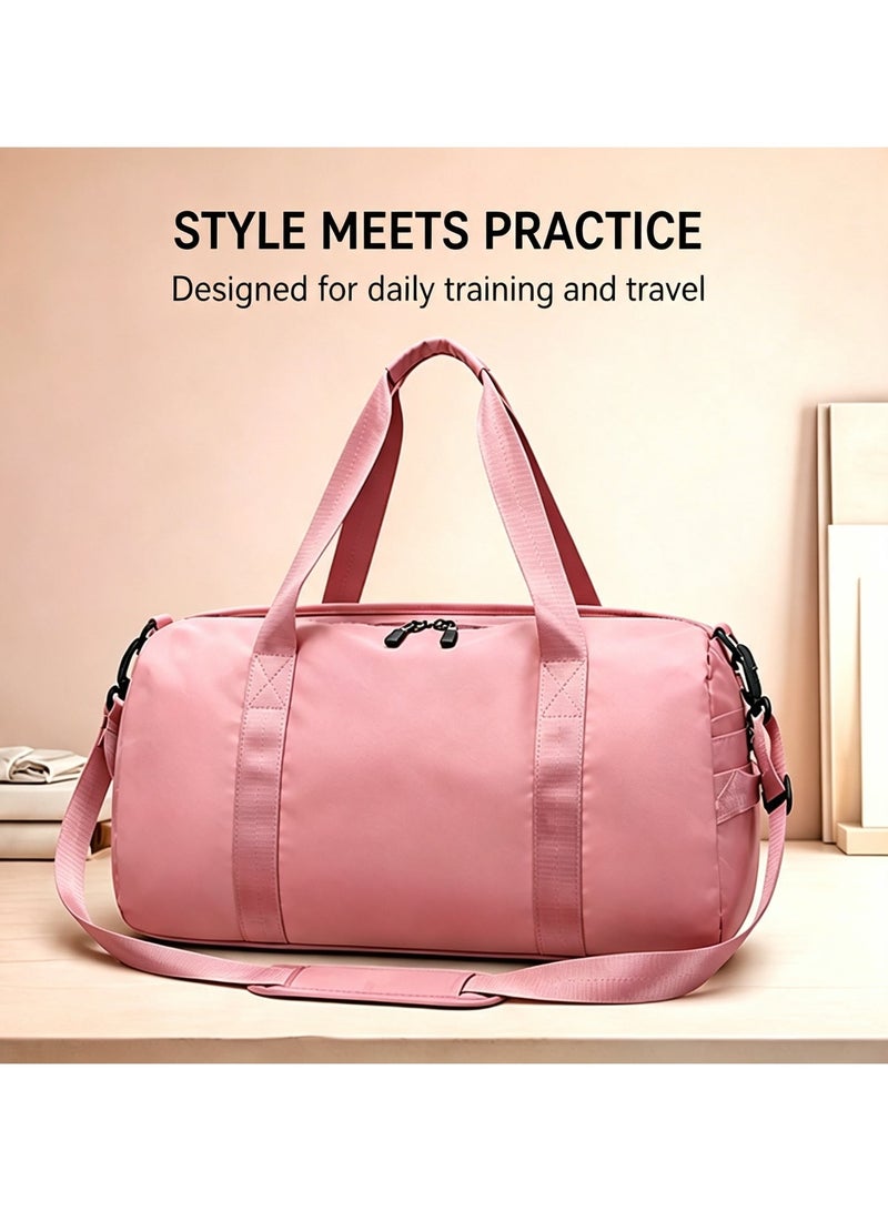 Waterproof Sports Duffle Bag, Large Capacity Gym Yoga Bag with Independent Shoe Compartment, Lightweight Travel Weekend Overnight Bag, Anti-Tear Polyester Handbag for Fitness Swimming Workout - Image 4