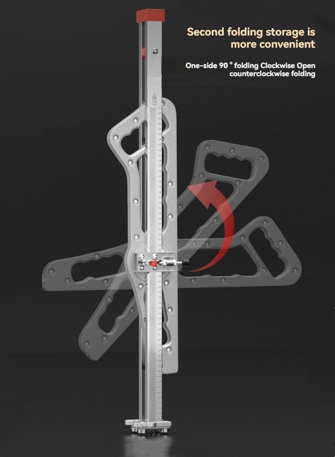 M MIAOYAN Drywall cutting tool, aluminum alloy foldable drywall cutter, manual push drywall cutter, with 10 spare blades (cutting width: 1.5-61cm, cutting thickness: 8-12mm). - Image 3