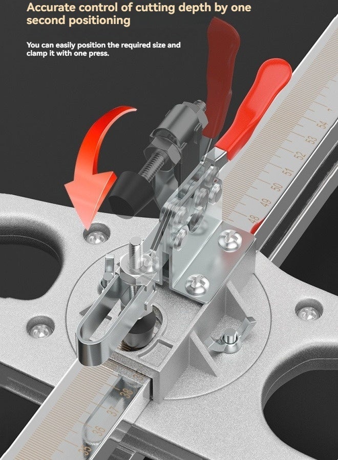 M MIAOYAN Drywall cutting tool, aluminum alloy foldable drywall cutter, manual push drywall cutter, with 10 spare blades (cutting width: 1.5-61cm, cutting thickness: 8-12mm). - Image 5