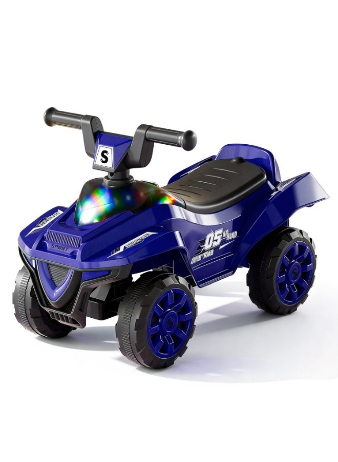 بيبي سيارة بايبي بازي للأطفال، سيارة أطفال قابلة للركوب بمقبض دفع، أضواء، موسيقى ومقعد واسع | سيارة دفع للأطفال الرضع | سيارة دفع للأطفال من عمر سنة إلى 3 سنوات (أزرق) - Image 1