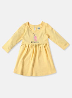 Nautinati Nautinati Infants Alphabet Print Soft Cotton Pack of 2 Dresses  - Image 5