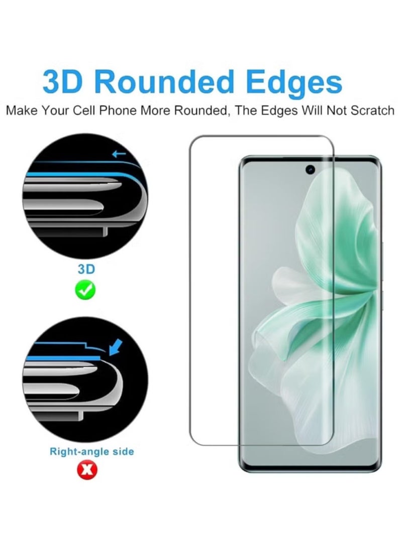 JAJEEK Premium Glass Screen Protector for Vivo V30e 5G - Ultra Clear, Scratch Resistant, Anti-Fingerprint, Full Coverage, Easy Installation, Edge-to-Edge Protection, Case-Friendly, Bubble-Free, Perfect Fit for Vivo V30e 5G Smartphone - Image 4