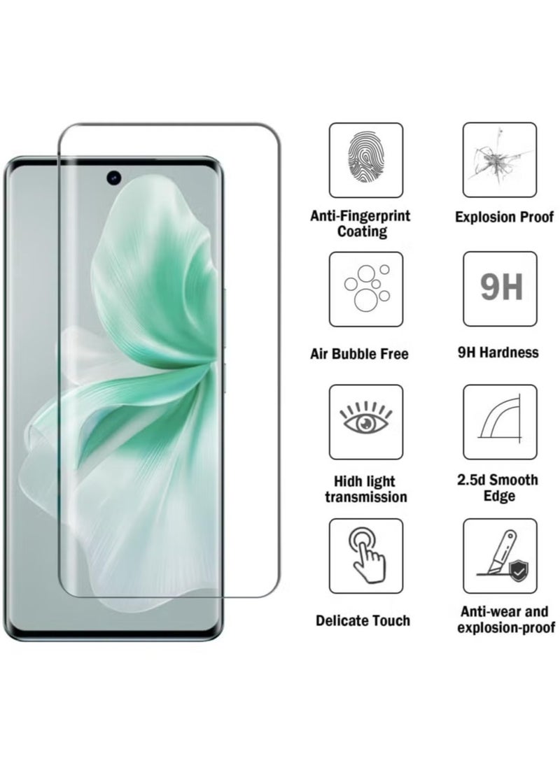 JAJEEK Premium Glass Screen Protector for Vivo V30e 5G - Ultra Clear, Scratch Resistant, Anti-Fingerprint, Full Coverage, Easy Installation, Edge-to-Edge Protection, Case-Friendly, Bubble-Free, Perfect Fit for Vivo V30e 5G Smartphone - Image 3