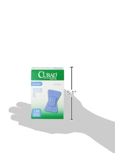 Curad Fingertip Adhesive Bandages Food Service Blue Detectable Bandage 100 CountFingertip 175 x 2 Packaging may vary - Image 5