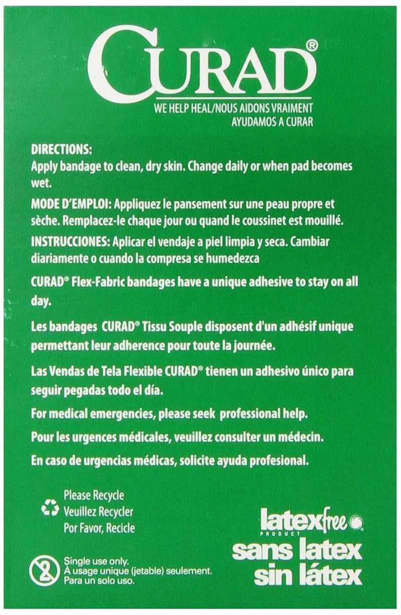 Curad Fingertip Adhesive Bandages Food Service Blue Detectable Bandage 100 CountFingertip 175 x 2 Packaging may vary - Image 4