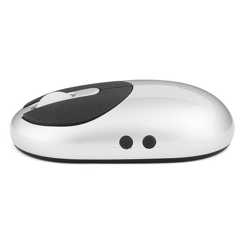 2.4G Wireless Rechargeable 3-gear Adjustable DPI Ergonomic Optical with 3-port USB Hub Charging Dock Silver - Image 2