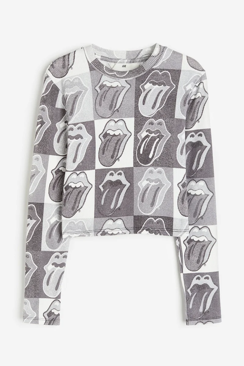اتش اند ام Youth Aop Jersey Top