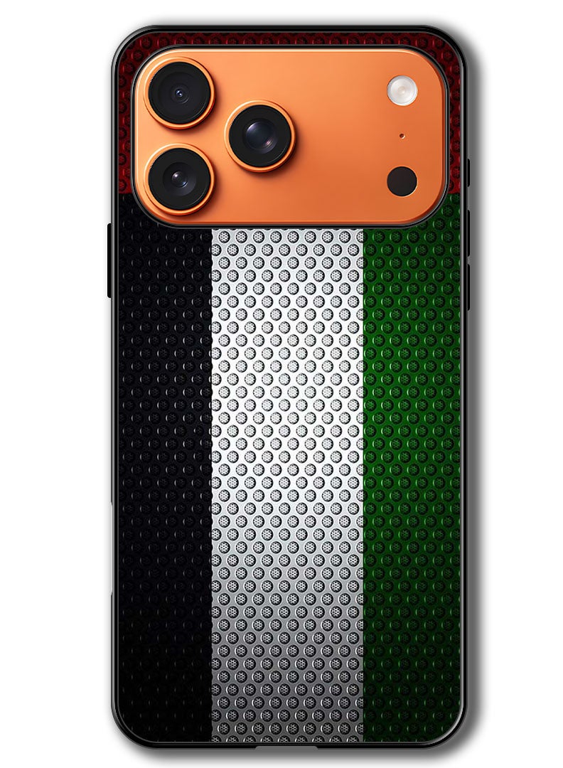 Theodor Case Compatible with Apple iPhone 17 Pro 6.3 Inch Protection Shockproof Bumper Cover UAE Flag - Image 1