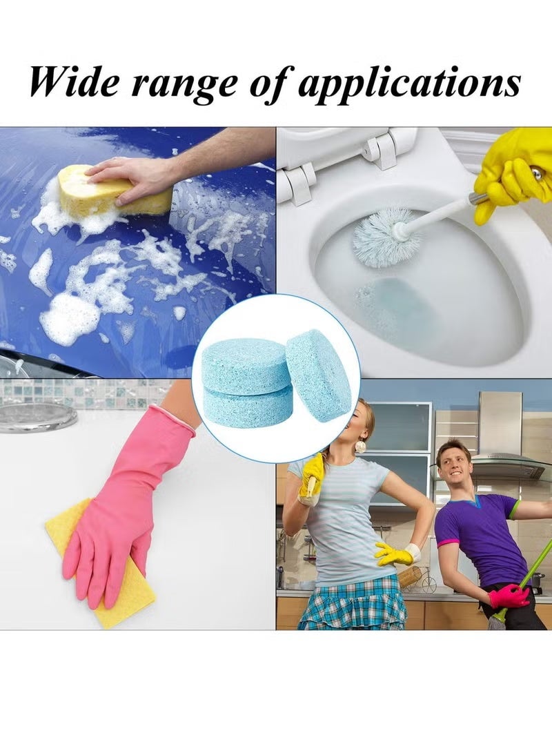 100 Pieces Car Windshield Glass Concentrated Washer Tablets Solid Car Effervescent Tablets Glass Solid Wiper Cleaning Tablets for Car Kitchen Window - Image 5