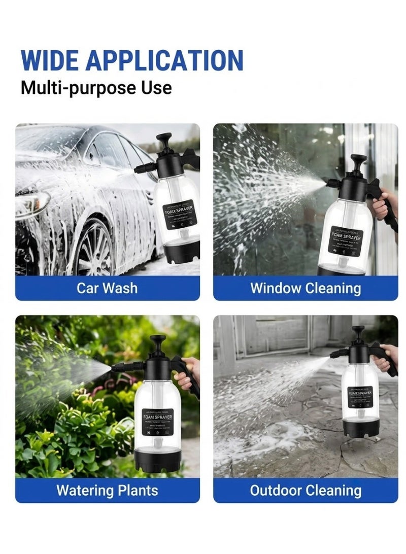 Herista 2L Hand Pressure Foam Sprayer for Car Wash, Home & Garden - Image 2