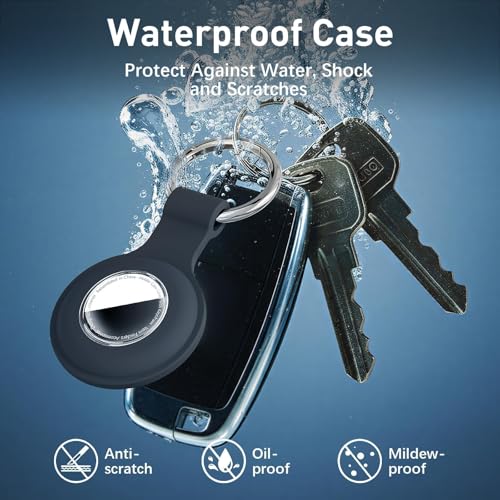 Linsaner 4 Pack Waterproof Case for AirTag 2nd Gen (2026) & 1st Gen, Shockproof Silicone Holder with Ultra-Clear Front Cover, Full Body Protector for Apple for Air Tags, Keys, Backpack, Luggage - Image 5