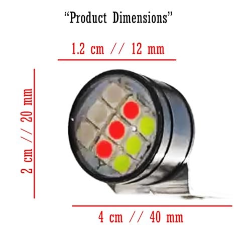 Ramanta Strobe Lights Flashing Lights Multi Color Auto Flashing Eagle Eye LED Tail Light Compatible for Motorbike (12 V, 10 W) (Universal For Bike, Pack of 2) - Image 2
