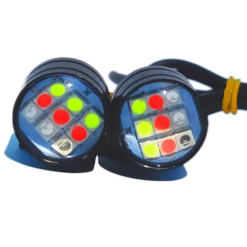 Ramanta Strobe Lights Flashing Lights Multi Color Auto Flashing Eagle Eye LED Tail Light Compatible for Motorbike (12 V, 10 W) (Universal For Bike, Pack of 2) - Image 1