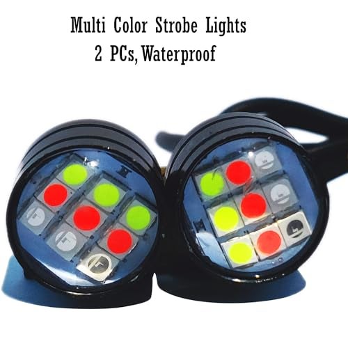 Ramanta Strobe Lights Flashing Lights Multi Color Auto Flashing Eagle Eye LED Tail Light Compatible for Motorbike (12 V, 10 W) (Universal For Bike, Pack of 2) - Image 4