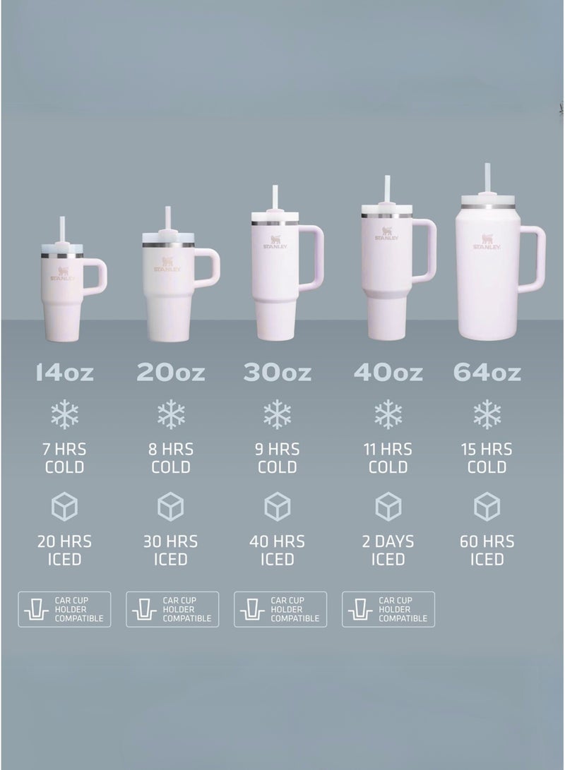 Stanley Quencher H2.0 FlowState Tumbler with Handle and Straw – 40 oz Stainless Steel Vacuum Insulated Cup, BPA-Free, 3-Position Lid, Cup Holder Friendly, for Water, Coffee, Smoothies & More –  (32x15x10cm) | Midnight Blue - Image 5