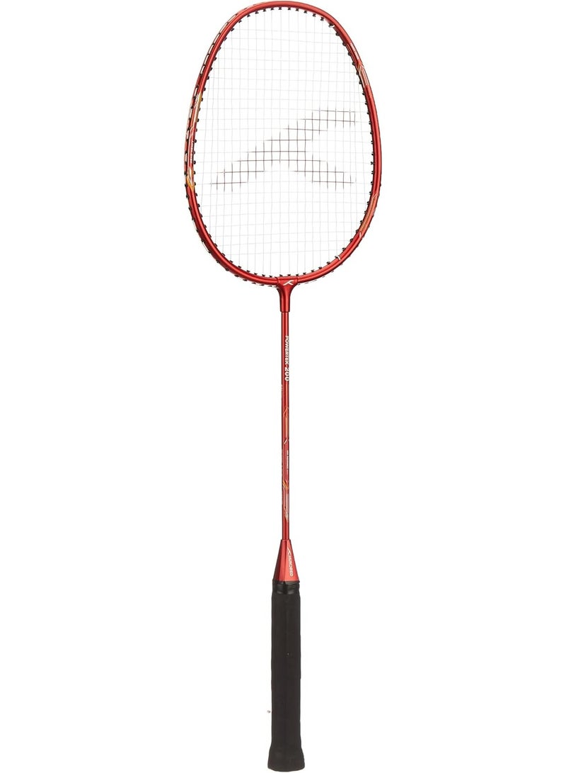 هندرد مضرب كرة الريشة Powertek 200 PRO مع غطاء للرأس | الحجم: قياسي، حجم المقبض: G5 | موتر | المادة: الألومنيوم | للاعبين المتوسطين | 92 جرام | الحد الأقصى لشد السلسلة - 18-20 رطلاً - Image 4