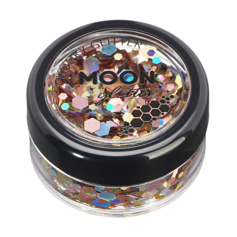 Mystic Chunky Glitter by Moon Glitter 100 Cosmetic Glitter for Face Body Nails Hair and Lips 3g Prosecco