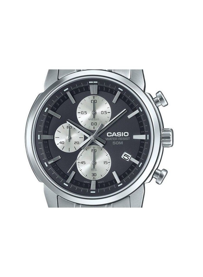 CASIO ساعة كرونوغراف للرجال من الفولاذ المقاوم للصدأ MTP-E510D-1A2VDF - Image 2