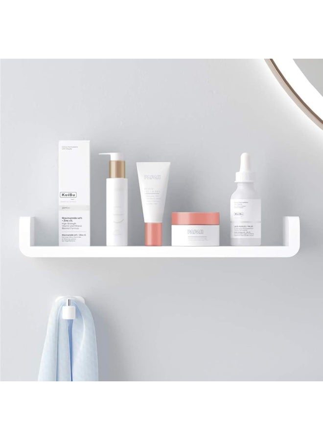 U-HOOME Adhesive Floating Shelves on wall Non-Drilling, Set of 3 Wall Mounted Shelf, Display Picture Ledge Shelf Book Shelf U Bathroom Shelf Organizer Shelf Wall Shelves for Home/Bathroom Storage - Image 4