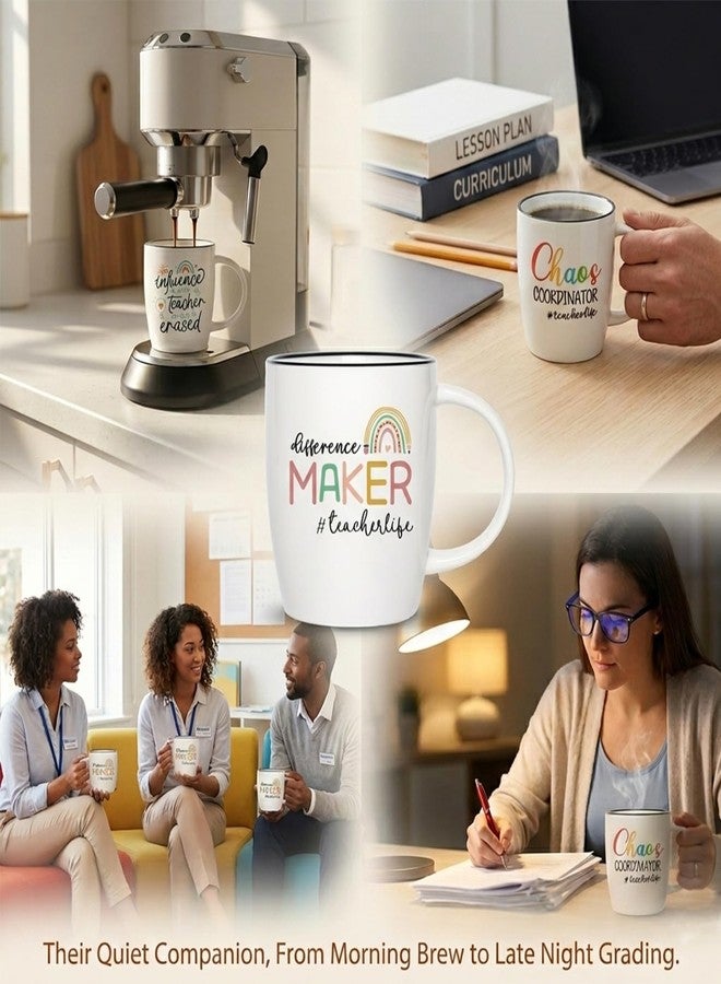 Ugiftcorner هدايا تقدير المعلمين من Ugiftcorner للنساء والرجال، كوب قهوة للمعلمين سعة 13 أونصة مع علبة هدايا، هدية وداع في نهاية العام الدراسي أو التخرج أو التقاعد للموجهين والمديرين والمعلمين المخضرمين - Image 2