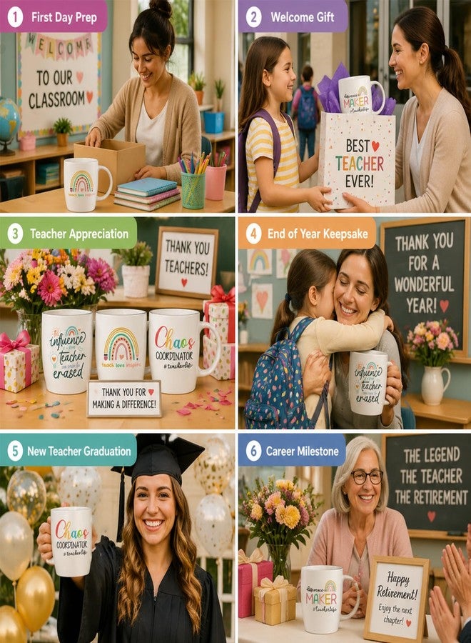 Ugiftcorner هدايا تقدير المعلمين من Ugiftcorner للنساء والرجال، كوب قهوة للمعلمين سعة 13 أونصة مع علبة هدايا، هدية وداع في نهاية العام الدراسي أو التخرج أو التقاعد للموجهين والمديرين والمعلمين المخضرمين - Image 3