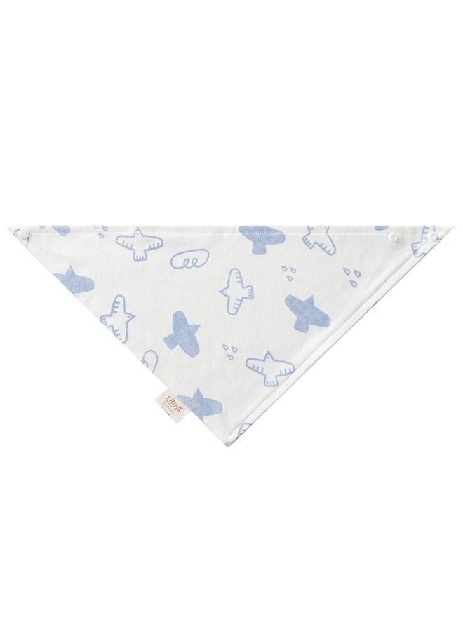 TEN-M JOURNEY October Crystal 3 baby cotton triangle towels, Baby Cotton Bibs Towel, Baby Cotton 3Pcs Bibs Birds Printing Soft Bandana for Newborn Size 30x30x42cm - Image 2