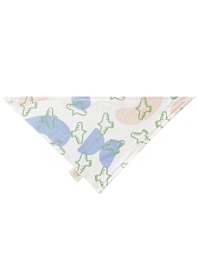 TEN-M JOURNEY October Crystal 3 baby cotton triangle towels, Baby Cotton Bibs Towel, Baby Cotton 3Pcs Bibs Birds Printing Soft Bandana for Newborn Size 30x30x42cm - Image 4