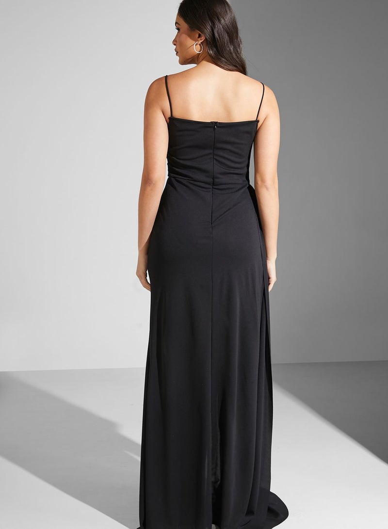 Khizana Cowl Neck Slit Dress  - Image 2