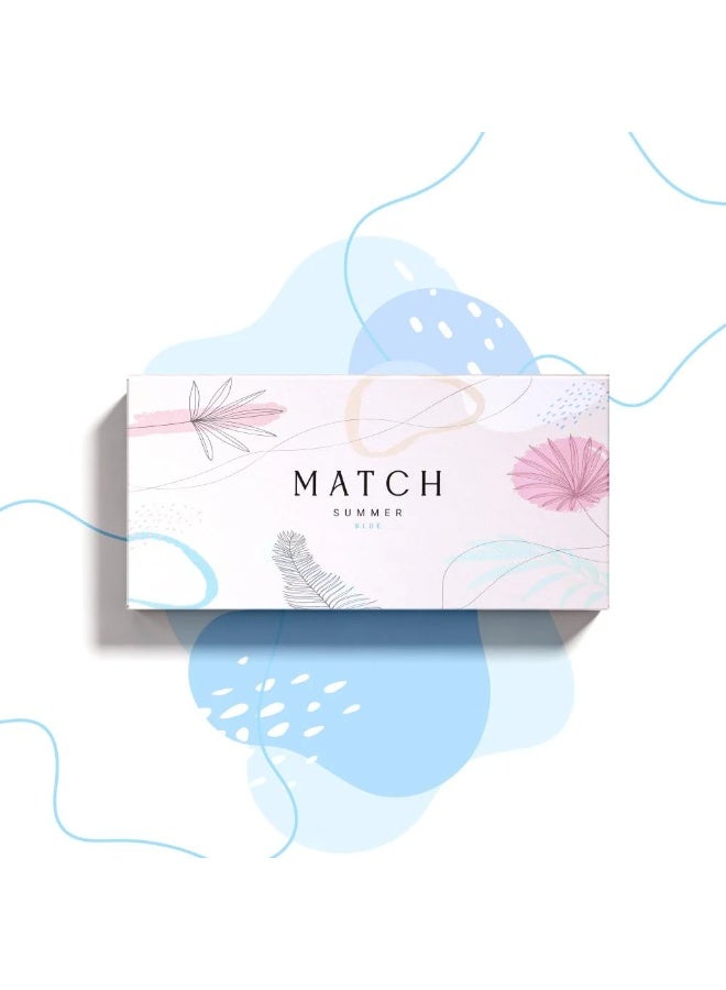 Match Perfume Summer Blue Vibes Collection 2*50 ml and 4*7.5 ml with Travel Case - Image 1