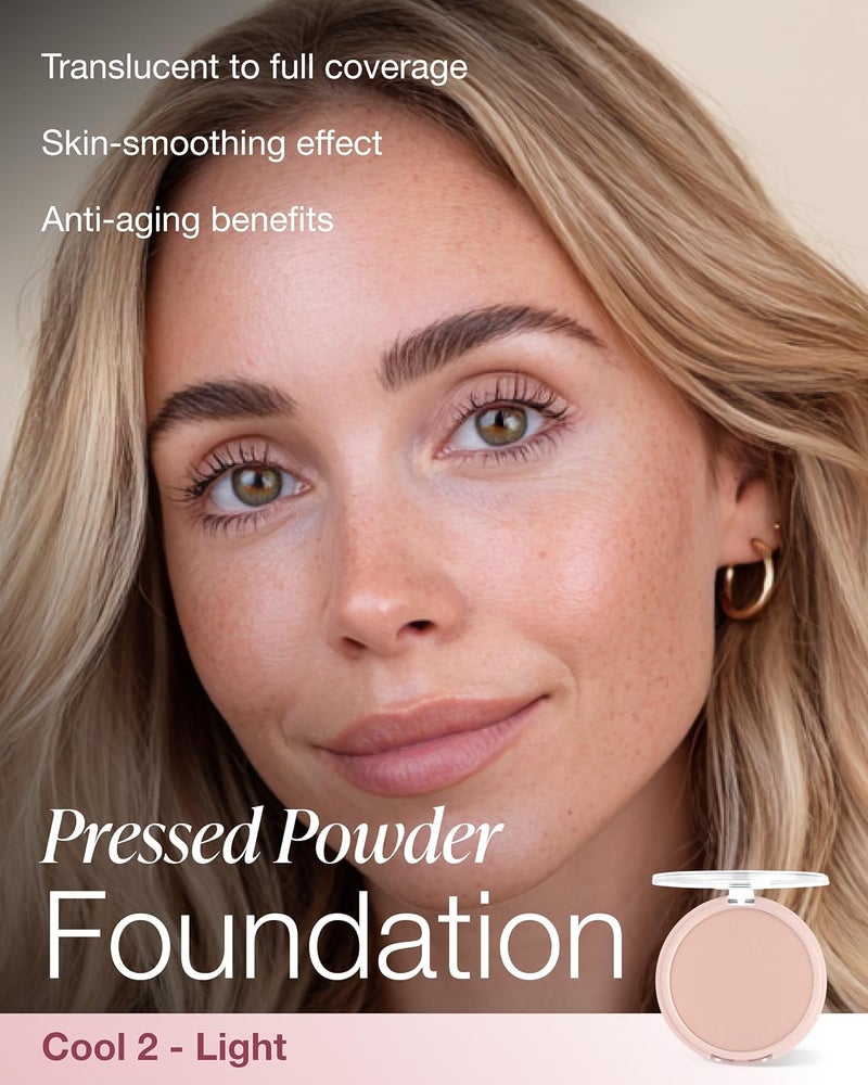 Mineral Fusion Pressed Powder Foundation - 02 Cool for Women, 0.32 oz - Image 2