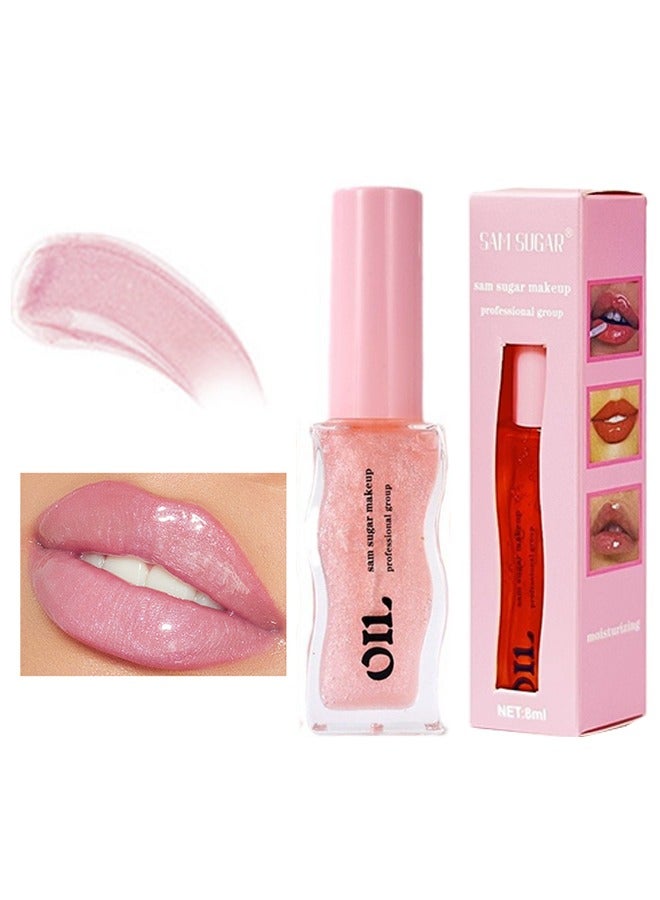 سكر سام زيت الشفاه الذهبي اللامع - زيت الشفاه المنقوع بالعسل ، يمنع جفاف الشفاه وتشققها ، تركيبة طبيعية #03 - Image 1