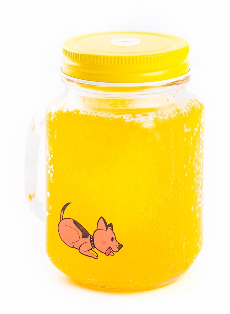 Biggdesign Lemonade Jar, Juice Glass Jar, Mojito Mug with Handle, 500ml, Watertight, Leak-proof, Stylish Juice Glass, Mason Drinking Jar, Old Fashioned Glass  - Image 3
