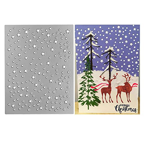 AHTOLS Stars Background Cutting Dies,Five Pointed Stars Die Cuts Metal Embossing Stencils Template Mould for Card Scrapbooking and DIY Craft Album Paper Card Decor - Image 1