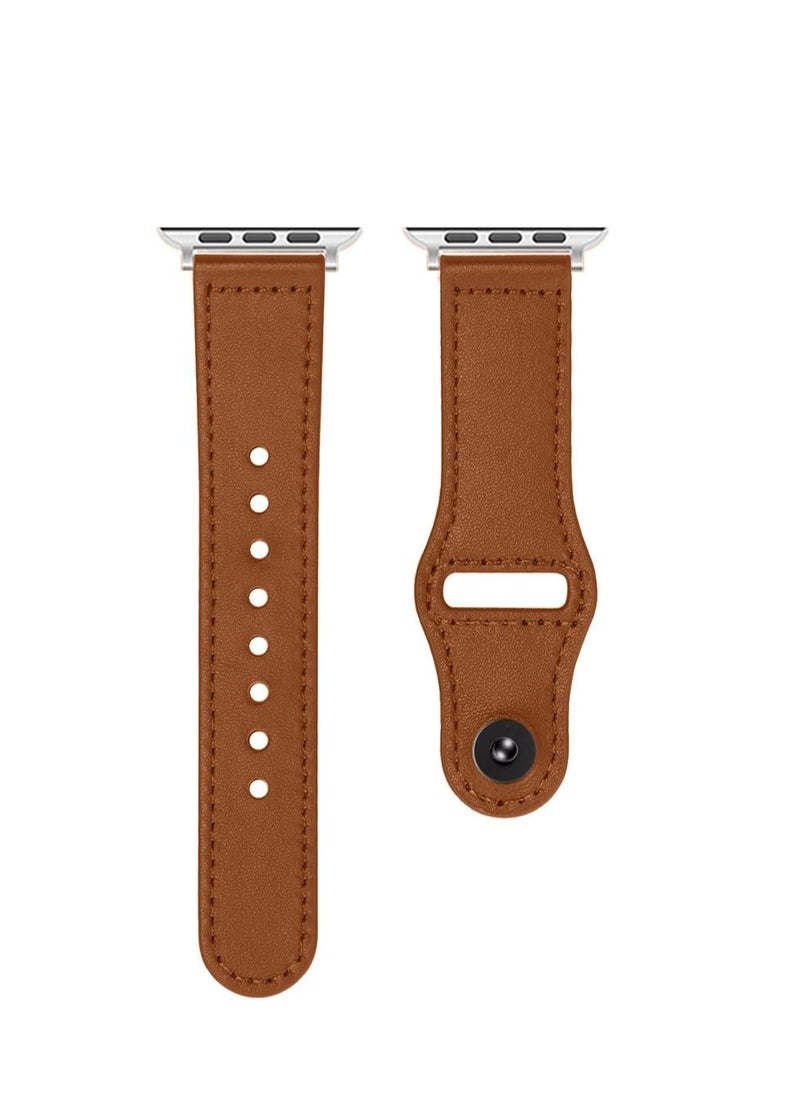 Generic - Suitable for Apple Watch Genuine Leather Strap 40mm - Image 1