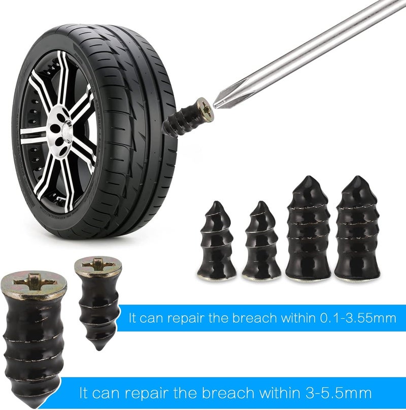 Zocipro 60-Piece Tubeless Tyre Repair Kit with Screwdriver for Cars and Motorcycles - Image 3
